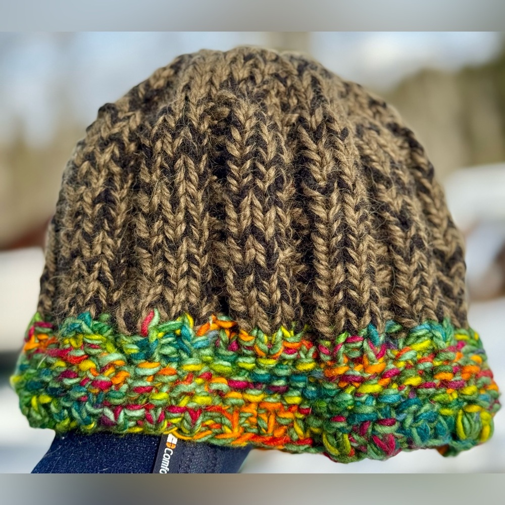 Multicolor Knit Men's Beanie